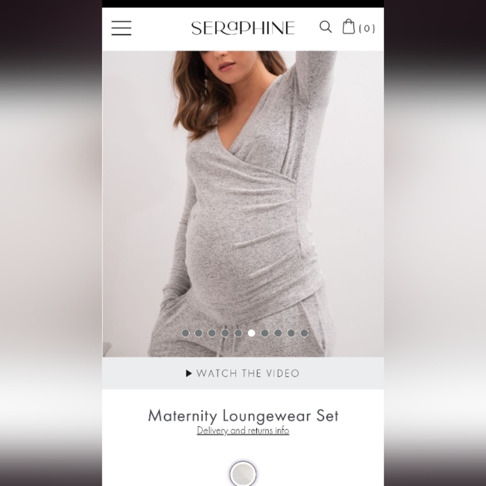 Seraphine crossover jogger pj set L maternity nursing
